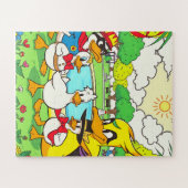 楽しい公園のシーン子供たち ジグソーパズル (横)