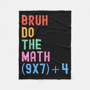 楽しい六七の先生ユーモア Bruh 計算しよう 67 フリースブランケット