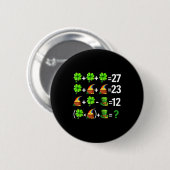 楽しい六七67ミーム聖パトリックの日数学 缶バッジ (正面&裏面)