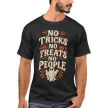 楽しい内向的な人のためのハロウィンTシャツ、トリックなし