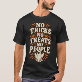 楽しい内向的な人のためのハロウィンTシャツ、トリックなし Tシャツ