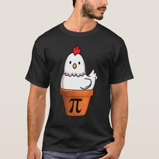 楽しい円周率の日 チキンポットパイ 数学 3 14 Tシャツ (正面)