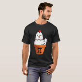 楽しい円周率の日 チキンポットパイ 数学 3 14 Tシャツ (正面フル)