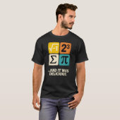 楽しい円周率の日 数学 3.14 ネタ マニア ハッピー Tシャツ (正面フル)