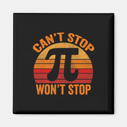 楽しい円周率の日Tシャツ1 マグネット (正面)