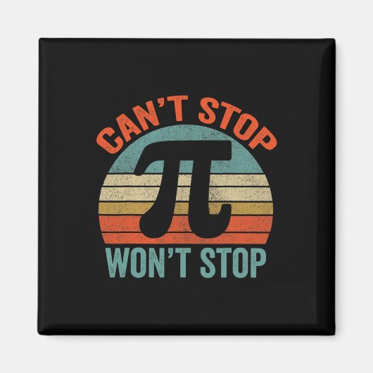 楽しい円周率の日Tシャツ2 マグネット (正面)