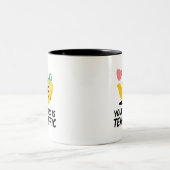 楽しい冗談 あなたの仕事はTeaRifficウサギ ツートーンマグカップ (中央)