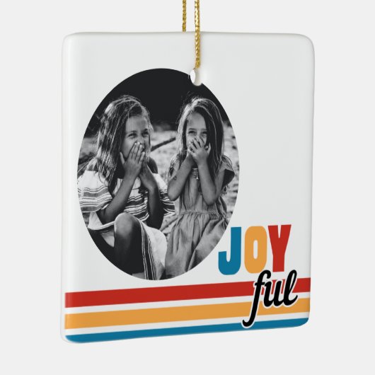 楽しい写真クリスマスの飾り セラミックオーナメント (右)