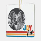 楽しい写真クリスマスの飾り セラミックオーナメント (左)