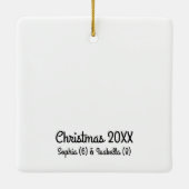 楽しい写真クリスマスの飾り セラミックオーナメント (裏面)