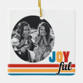 楽しい写真クリスマスの飾り セラミックオーナメント (正面)