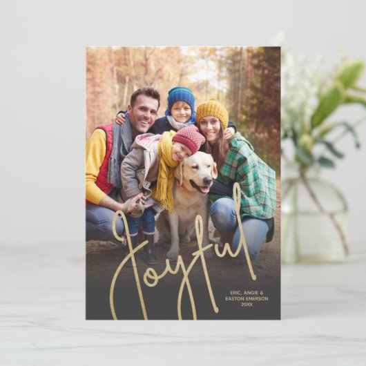 楽しい写真クリスマス シーズンカード (スタンド正面)