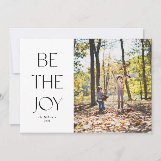 楽しい写真シンプルのクリスマス シーズンカード (正面)