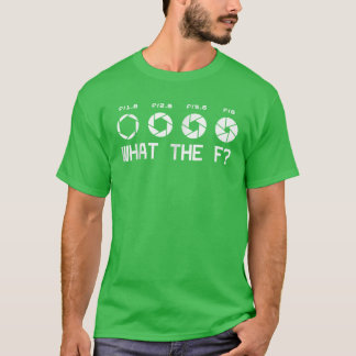 楽しい写真撮影カメラFストップレンズなんてF少年 Tシャツ