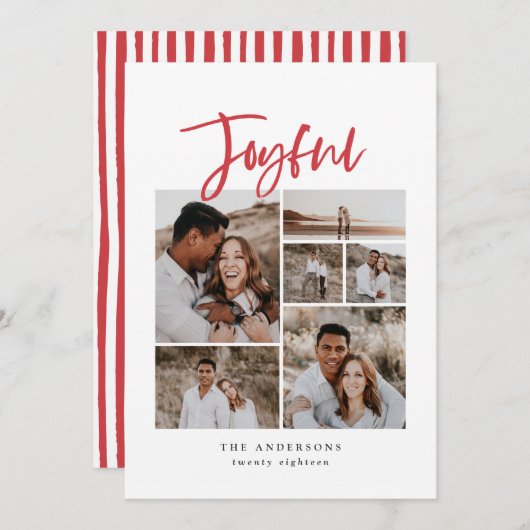 楽しい写真数々ののクリスマス シーズンカード (正面/裏面)