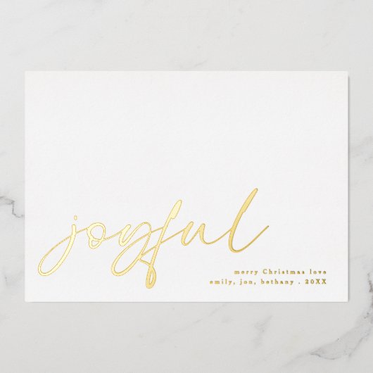 楽しい写真書道クリスマスラグリー実在ズ 箔シーズンカード (正面)