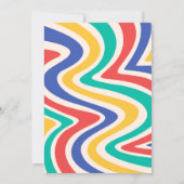 楽しい写真誕生日パーティー カラフルな風船 招待状 (裏面)