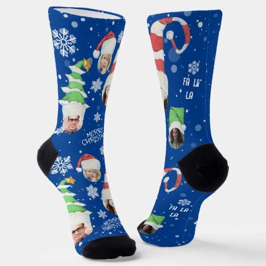 楽しい写真 メリークリスマス ノベルティ ソックス (傾斜あり)
