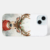 楽しい冬のための可愛いトナカイのクリスマスの携帯ケース Case-Mate iPhoneケース (裏面 (横))