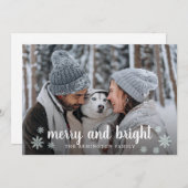 楽しい冬の家族写真 シーズンカード (正面/裏面)