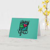 楽しい冬至祭り カード (黄色い花)