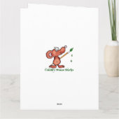 楽しい動物のユーモア誕生日同僚から カード (裏面)