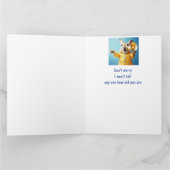 楽しい動物のユーモア ウサギ 誕生日おめでとう カード (内部)