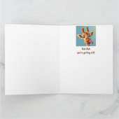 楽しい動物のユーモア キリン 誕生日 カード (内部)