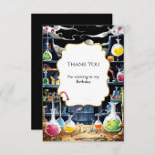 楽しい化学ラボの科学者誕生日 サンキューカード (正面/裏面)