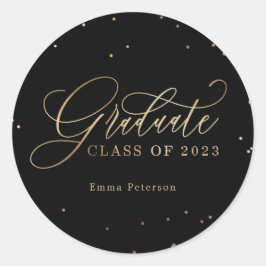 楽しい卒業ステッカーまたは封筒用シール ラウンドシール
