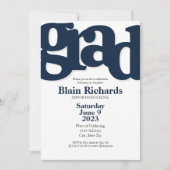 楽しい卒業パーティーのお誘い 招待状 (正面)