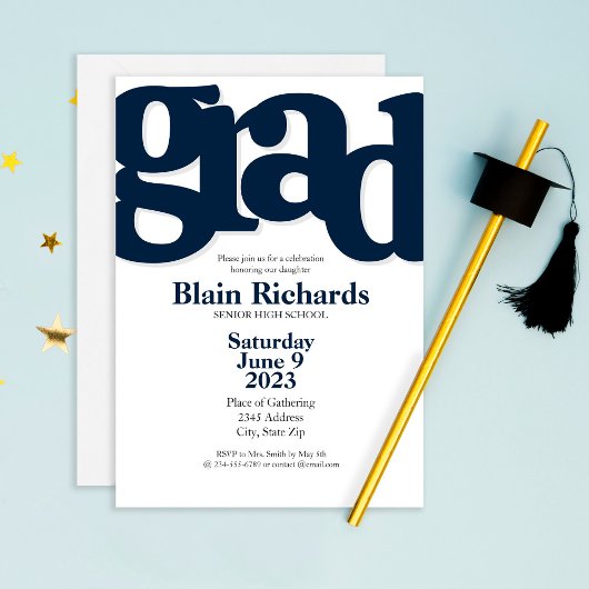 楽しい卒業パーティーのお誘い 招待状