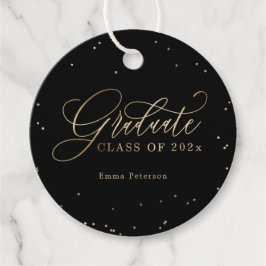 楽しい卒業パーティーメッセージカード フェイバータグ