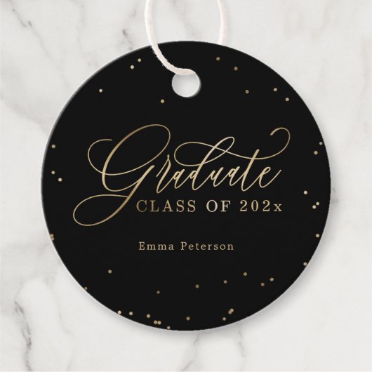 楽しい卒業パーティーメッセージカード フェイバータグ (正面)