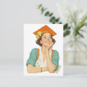 楽しい卒業式の日ポートレート ポストカード (スタンド正面)