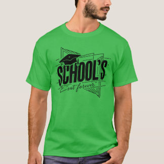 楽しい卒業式 学校は永久に閉校 Tシャツ