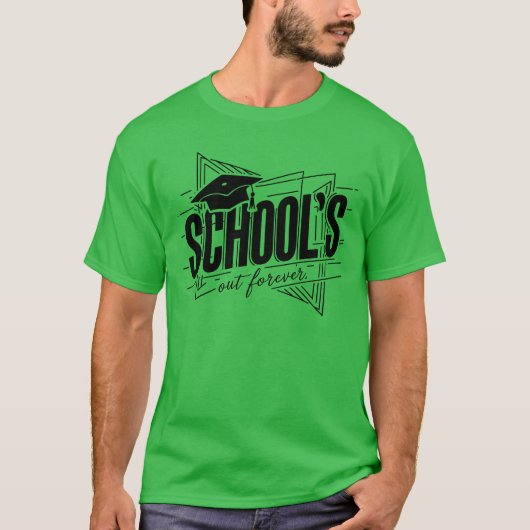 楽しい卒業式 学校は永久に閉校 Tシャツ (正面)