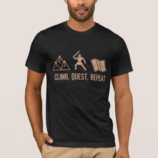 楽しい卓上RPGファンタジーアドベンチャークエスト Tシャツ (正面)