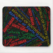 楽しい南スーダン国旗の色の愛国心 マウスパッド (正面)