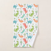 楽しい危険な恐竜 バスタオルセット (ハンドタオル)