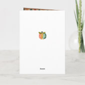 楽しい友情の日！ |カボチャとヒマワリ サンキューカード (裏面)