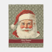 楽しい古いサンタファッションドクリスマスブランケット フリースブランケット (正面)