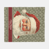 楽しい古いサンタファッションドクリスマスブランケット フリースブランケット (正面(横))