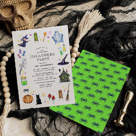 楽しい可愛い子供たちのハロウィンパーティー 招待状