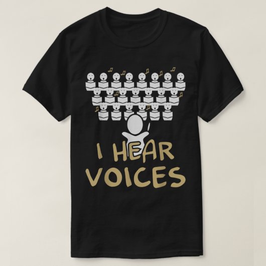 楽しい合唱指揮者ミュージックデザイン Tシャツ (デザイン正面)