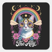 楽しい同盟者 CA プライド サングラス ゲイプライド LGBTQ スクエアシール (正面)