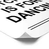 楽しい名言 このキッチンはダンス用です ポスター (角)