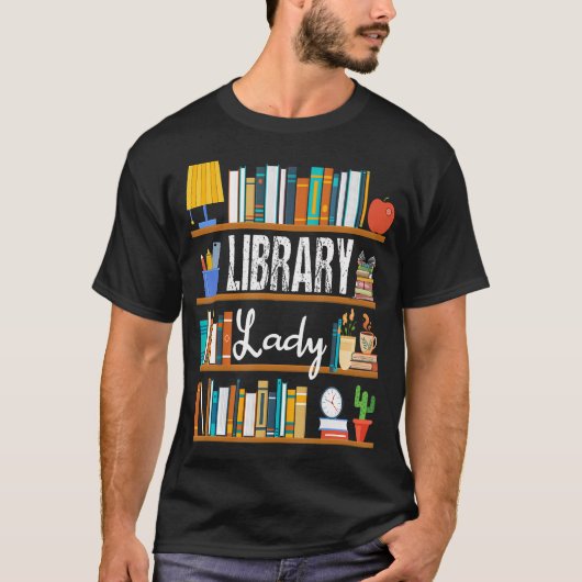 楽しい図書館員 読書好きな司書 Tシャツ (正面)
