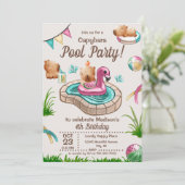 楽しい夏のカピバラプールパーティー 招待状 (スタンド正面)