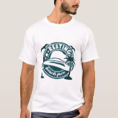 楽しい夏のビーチの顔 グラフィックデザイン Tシャツ (正面)